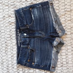 Super Stretch Blue Jean Shorts By American Eagle